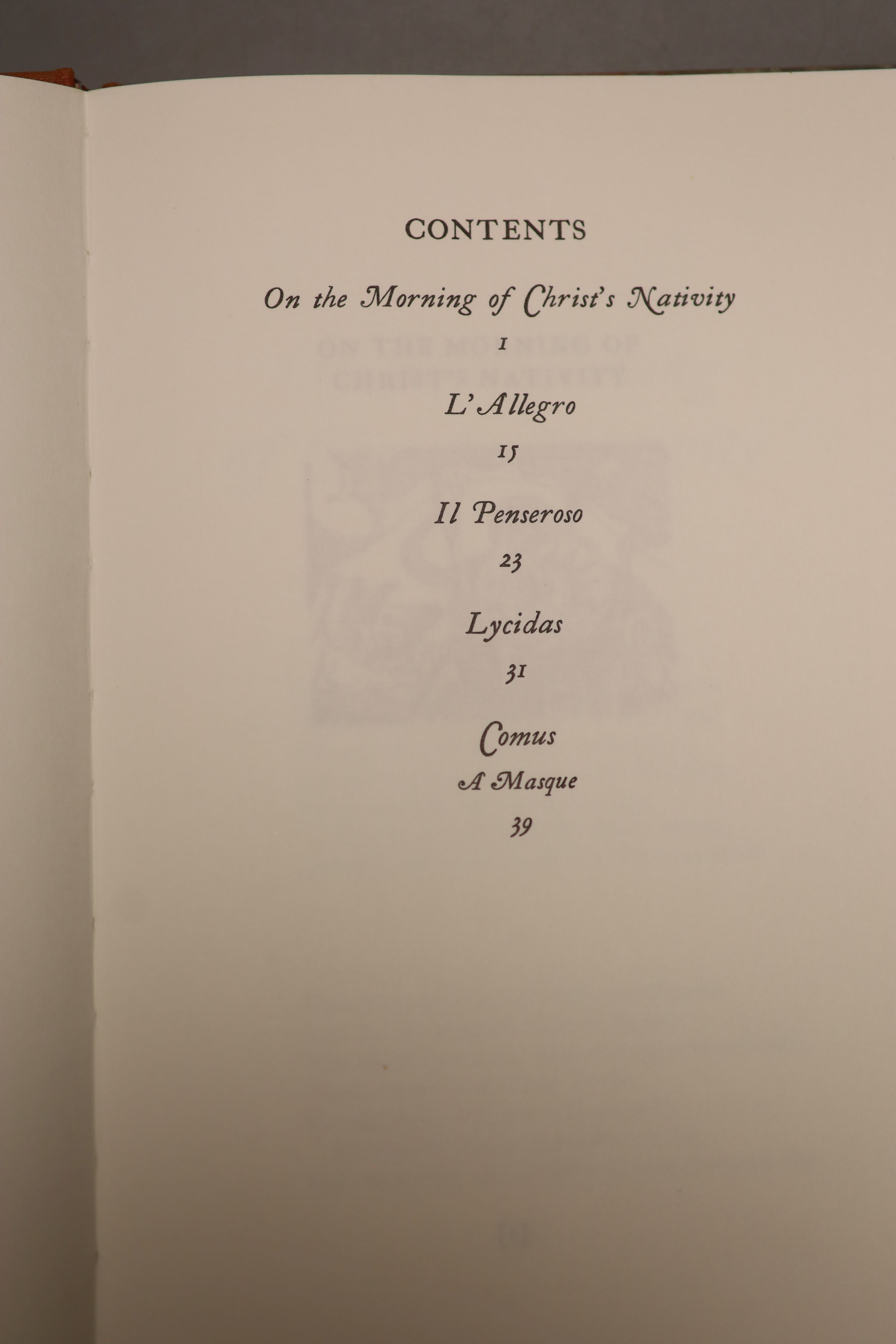 Wilmot, John, The Earl of Rochester, Perfect and Imperfect Enjoyments: Poems, quarter bound in leather with marbled boards, in a presentation box, Folio Society limited edition (edition number listed as ‘B.B’) together w